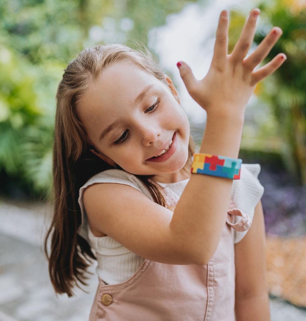 A young girl smiling